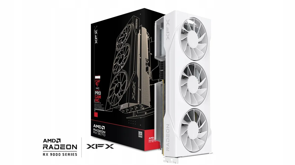 XFX Swift AMD Radeon RX 9070GRE 12GB White Triple Fan Gaming Edition