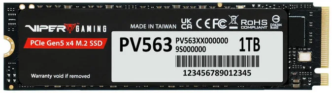 Patriot Viper PV563 1TB PCIe Gen5 x4 M.2 2280