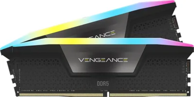 Corsair VENGEANCE RGB 32GB (2x16GB) DDR5 DRAM 6000MT/s CL36 Memory Kit — Black