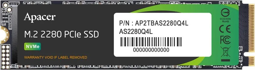 Apacer AS2280Q4L 1TB M.2 PCIe Gen4 x4