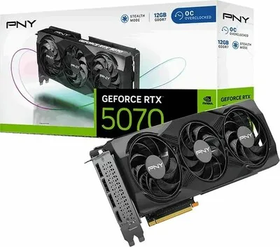 PNY GeForce RTX™ 5070 Overclocked Triple Fan GPU