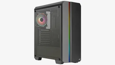 Aerocool GENESISV2BK PC ATX Case Front Panel LED ARGB Fan ARGB 12cm Black
