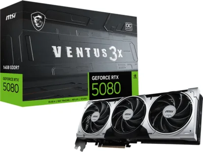 MSI VENTUS GEFORCE RTX 5080 16G 3X OC PLUS graphics card