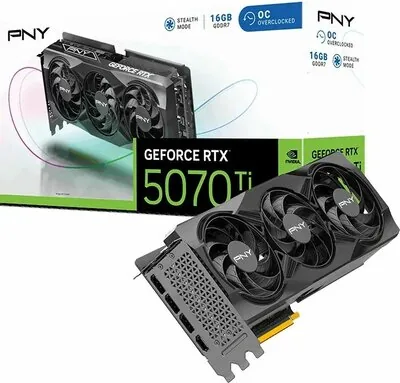 PNY GeForce RTX™ 5070 Ti Overclocked Triple Fan GPU