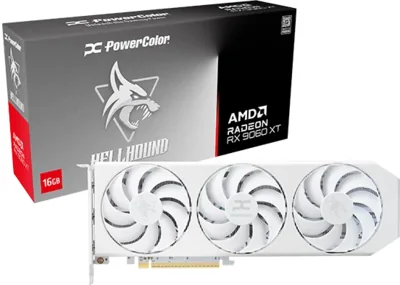 PowerColor Hellhound Spectral White AMD Radeon™ RX 9060 XT 16GB GDDR6