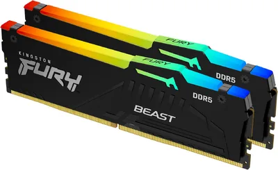 Kingston FURY Beast 64GB 6400MT/s DDR5 CL32 DIMM (Kit of 2) RGB EXPO