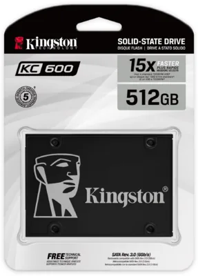 Kingston KC600 512 GB 2.5" Serial ATA III 3D TLC
