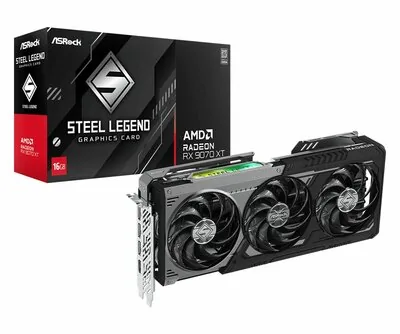 ASRock AMD Radeon™ RX 9070 XT Steel Legend Dark 16GB