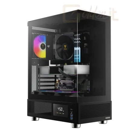 Gamdias Atlas E1 ARGB Tempered Glass Black