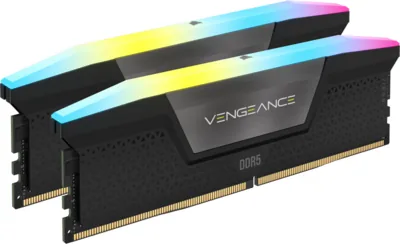 Corsair VENGEANCE RGB 48GB (2x24GB) DDR5 DRAM 6000MT/s CL36 Memory Kit — Black