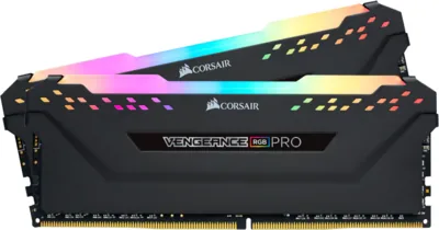 Corsair VENGEANCE RGB PRO 32GB (2 x 16GB) DDR4 DRAM 3200MHz C16 Memory Kit — Black