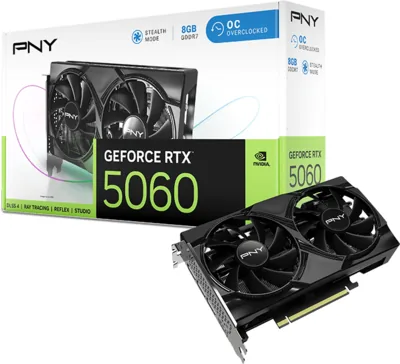 PNY GeForce RTX™ 5060 Overclocked Dual Fan GPU