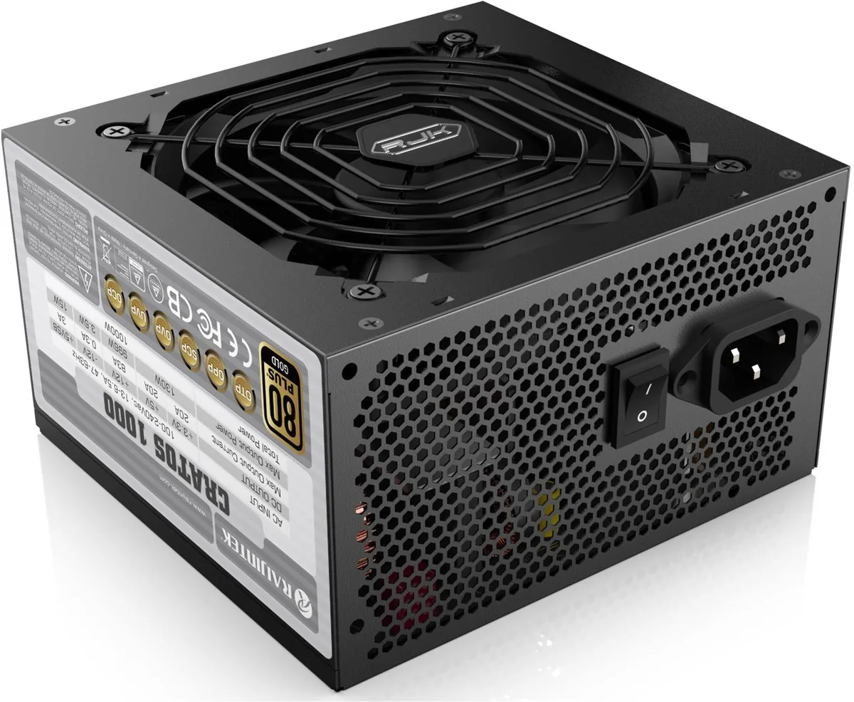 RAIJINTEK CRATOS 1000 1000W 80+ Gold ATX 3.1 Black