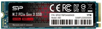 Silicon Power P34A80 PCIe Gen 3×4 NVMe™ 1TB SSD