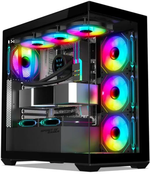 Spirit Of Gamer Spark RGB Tempered Glass Dark