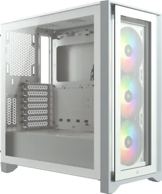 Corsair iCUE 4000X RGB Tempered Glass Mid-Tower — White