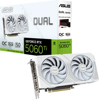 ASUS Dual GeForce RTX 5060 Ti White OC 16GB GDDR7