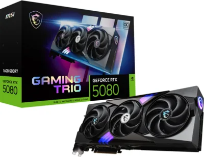 MSI GAMING GEFORCE RTX 5080 16G TRIO OC graphics card