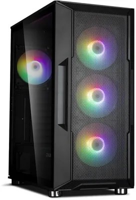 Zalman I3 Neo ATX Mid Tower PC Case Mesh front for efficient cooling Pre-installed fan 3 Midi Tower Black