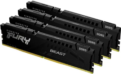 Kingston FURY Beast 64GB 5200MT/s DDR5 CL40 DIMM (Kit of 4) Black XMP