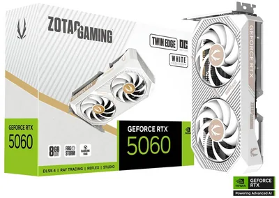 ZOTAC GAMING GeForce RTX 5060 Twin Edge OC White Edition 8GB GDDR7