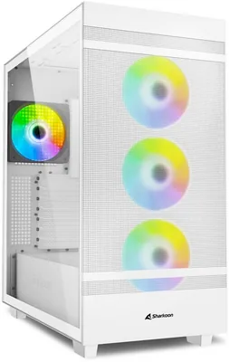 Sharkoon - Rebel C50 RGB számítógépház - Fehér - 4044951038251