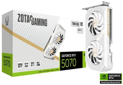 ZOTAC GAMING GeForce RTX 5070 Twin Edge OC White Edition 12GB GDDR7