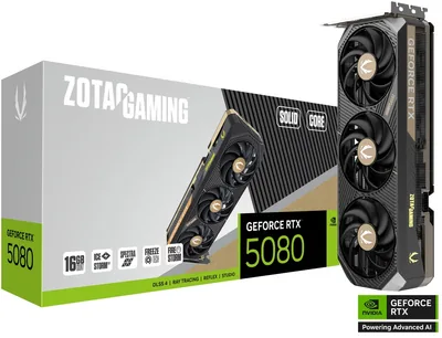 ZOTAC GAMING GeForce RTX 5080 SOLID CORE 16GB GDDR7