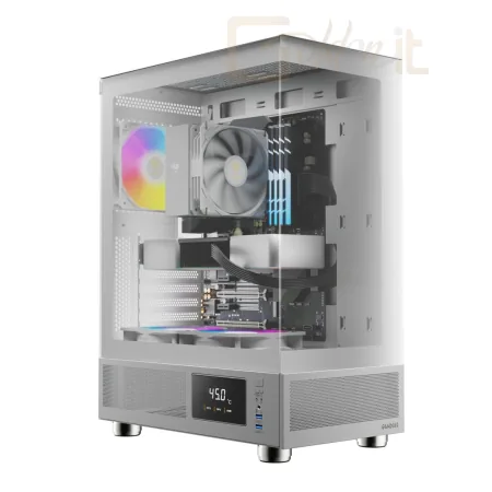 Gamdias Atlas E1 ARGB Tempered Glass White