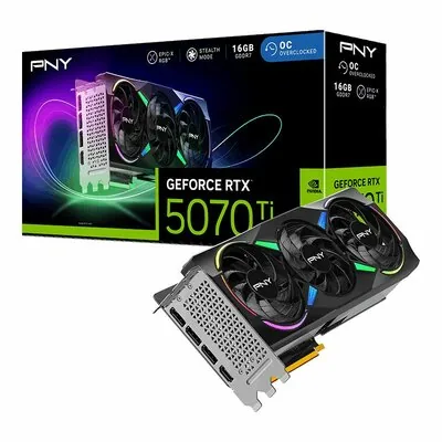 PNY GeForce RTX™ 5070 Ti ARGB EPIC-X RGB™ Overclocked Triple Fan GPU