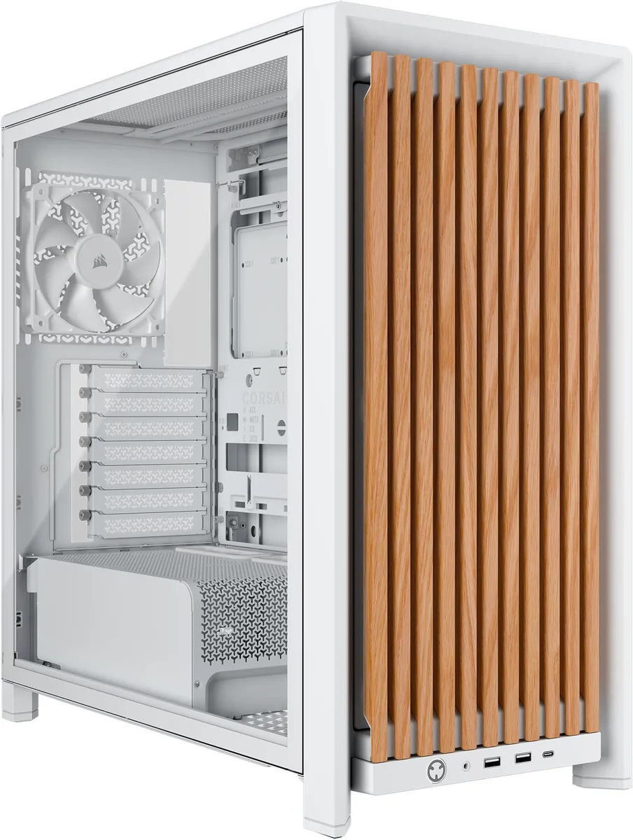 Corsair FRAME 4000D WOOD RS Modular Mid-Tower - White/Oak